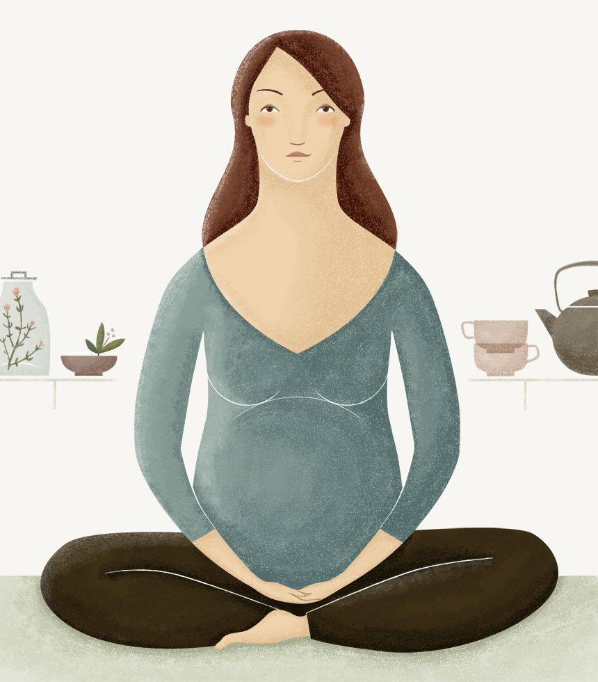 Mujer embarazada, por Úrsula Epops