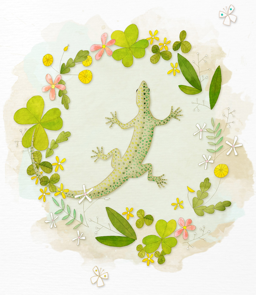 Lagartija, por Úrsula Epops