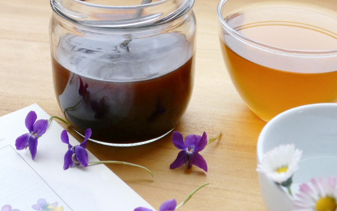 Endulzante natural: jarabe de violetas